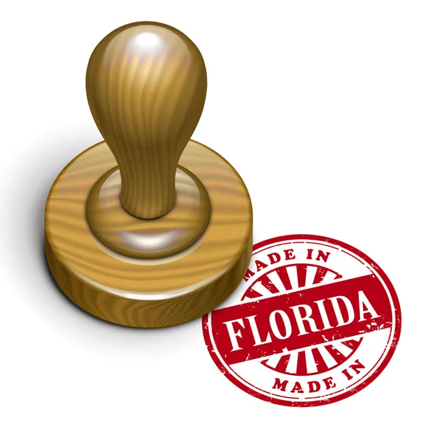 Gemaakt in florida grunge rubber stempel — Stockvector