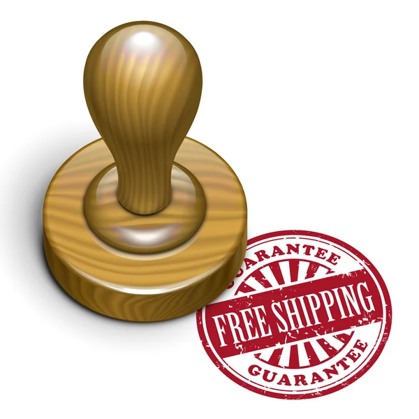 Free shipping grunge rubber stamp — Stock Vector