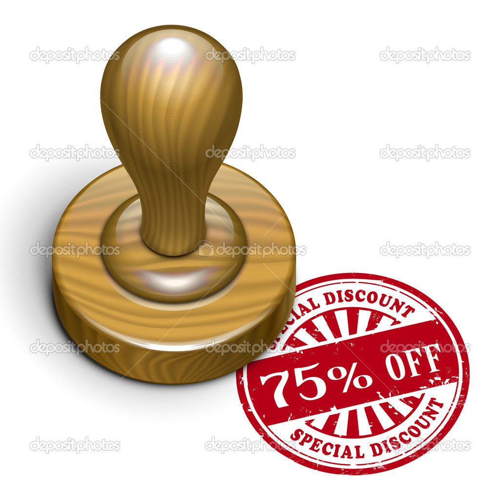 75 percent off grunge rubber stamp 