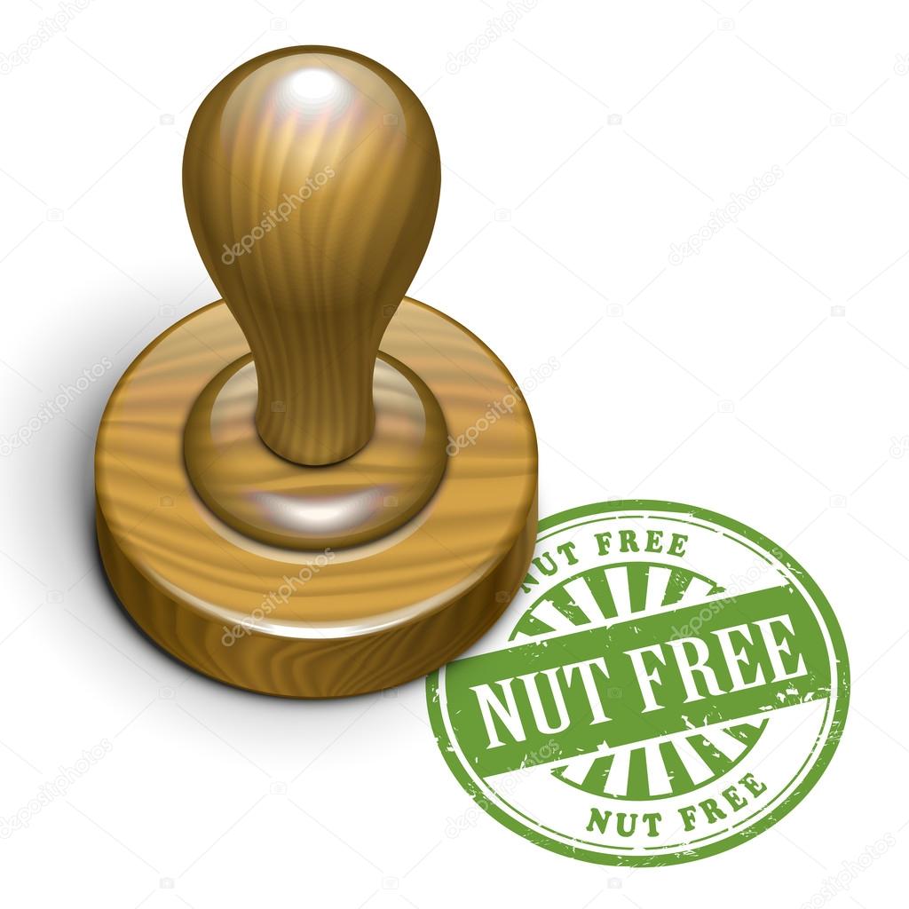 nut free grunge rubber stamp 
