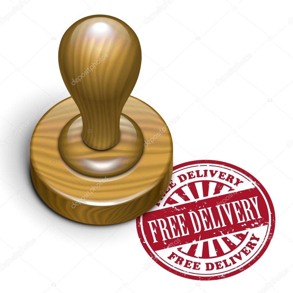 free delivery grunge rubber stamp 