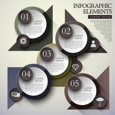 Circle label Infographic elemanları