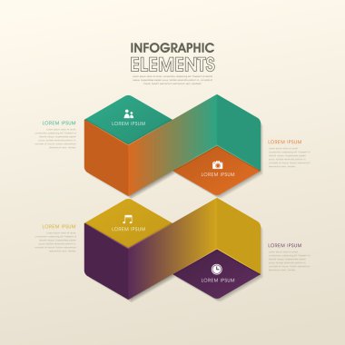 yaratıcı altıgen infographics tasarım