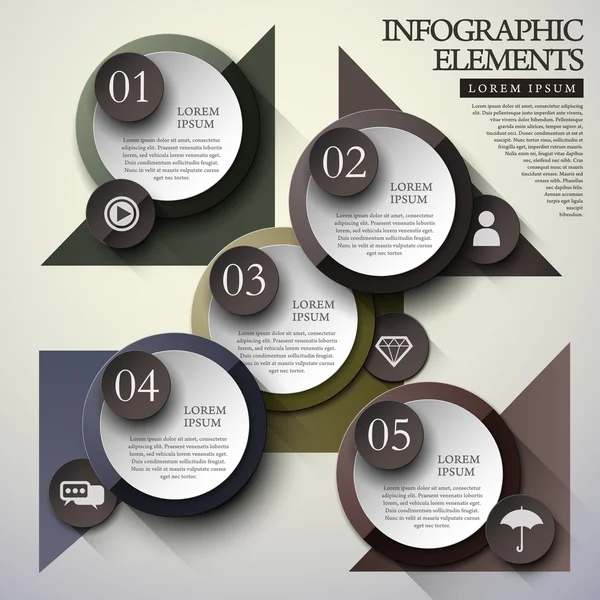 Kreis beschriftet Infografik-Elemente — Stockvektor
