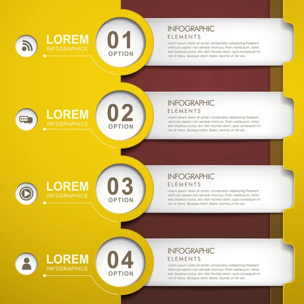 Paper banner infographic elements — Stock Vector