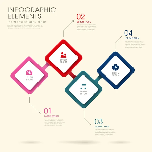 Infografiki romb twórczy projekt — Wektor stockowy