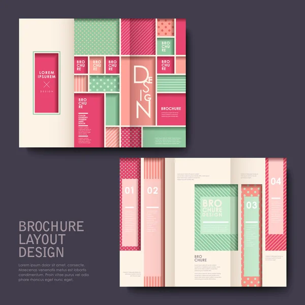 Conception de brochure avec rose — Image vectorielle