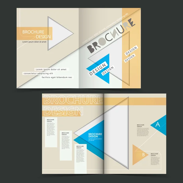 Brochure vettoriale Layout Design Template — Vettoriale Stock