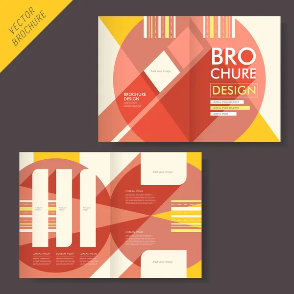 Broşür tasarımı ile düz projeksiyon — Stok Vektör