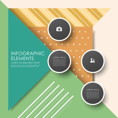 yaratıcı üçgen infographics tasarım