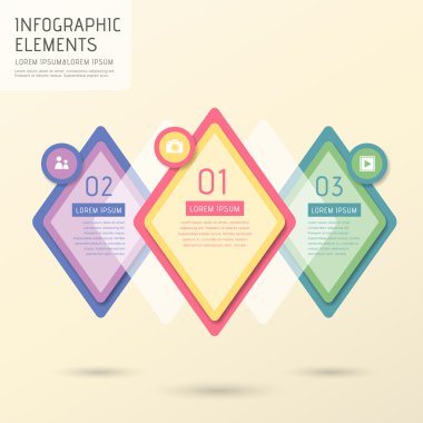 yaratıcı rhombus infographics tasarım
