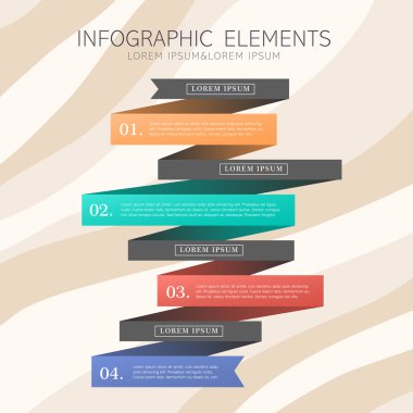 yaratıcı şerit infographics tasarım
