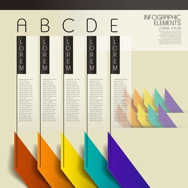 Vector abstracte origami infographic elementen — Stockvector