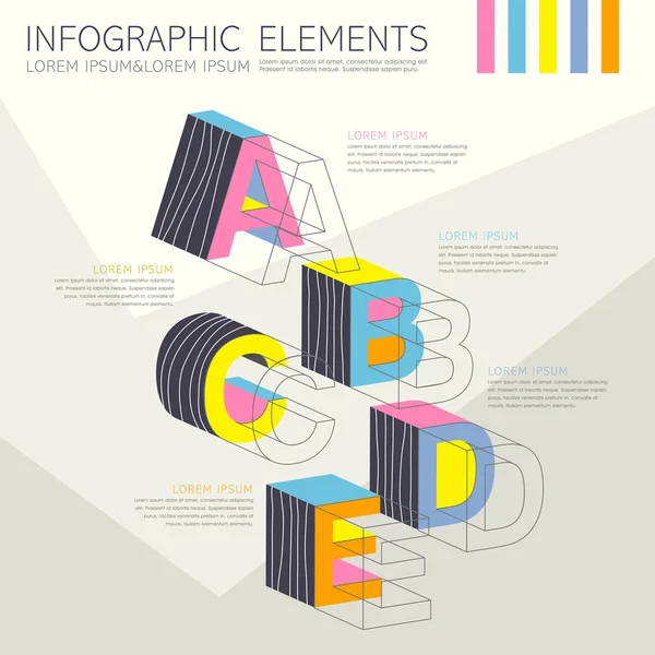 Creatief 3d infographics ontwerp — Stockvector