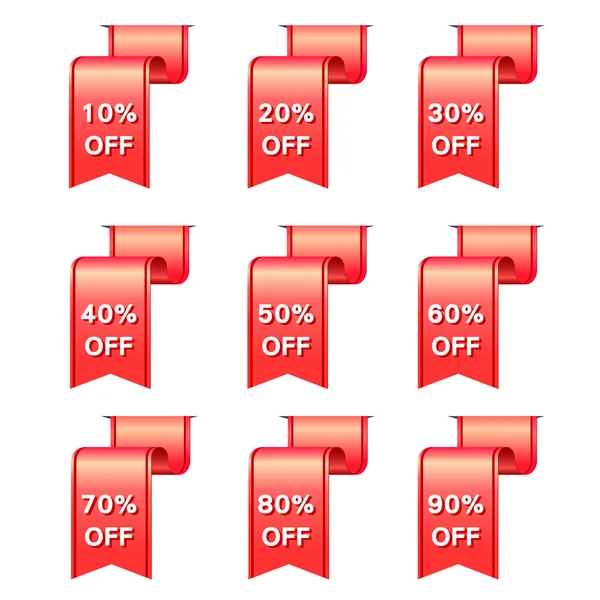 Discount price tags — Stock Vector