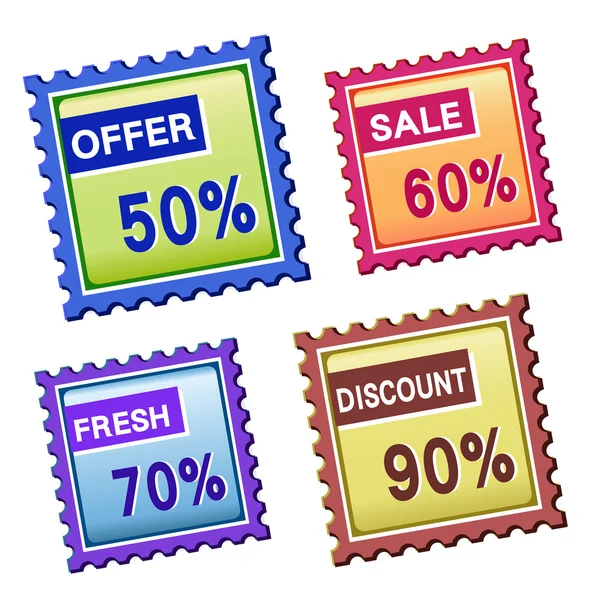 Discount price tags — Stock Vector