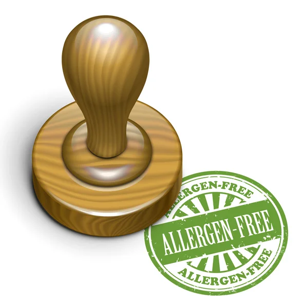 Allergen-free grunge rubber stamp — Stock Vector