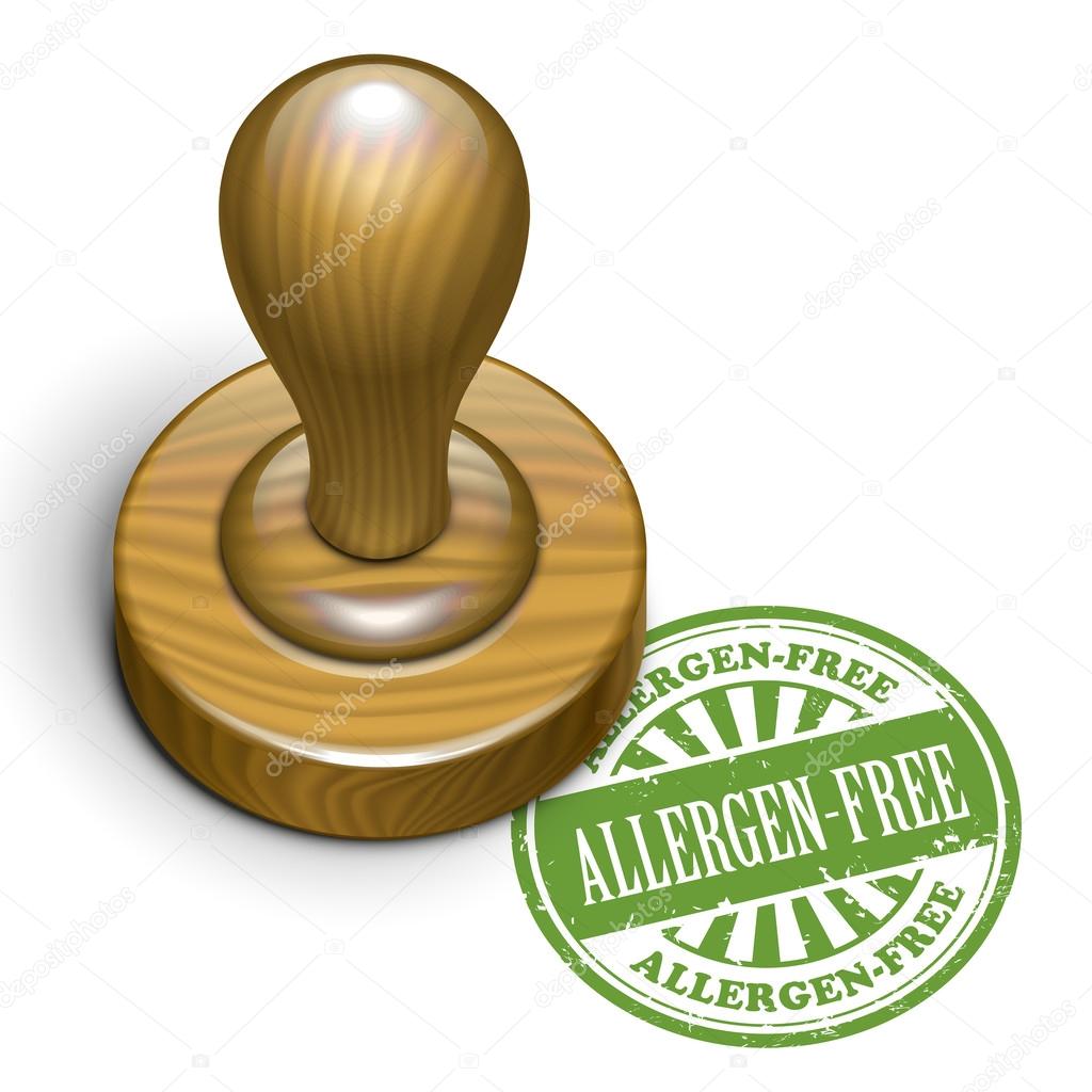 allergen-free grunge rubber stamp