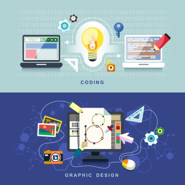 düz çizmek için grafik tasarım ve kodlama