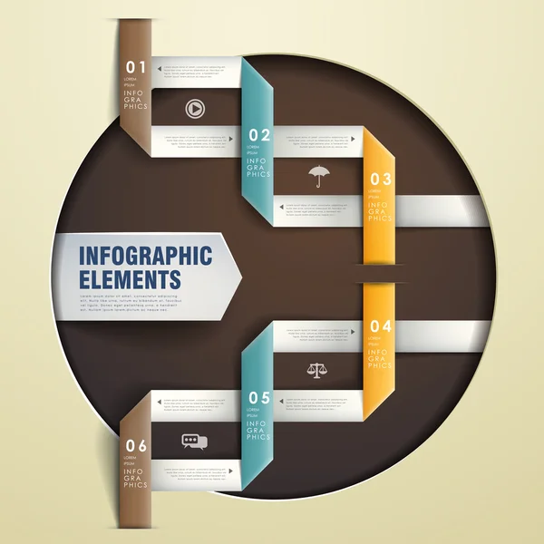 Vektor abstraktes Flussdiagramm infografische Elemente — Stockvektor