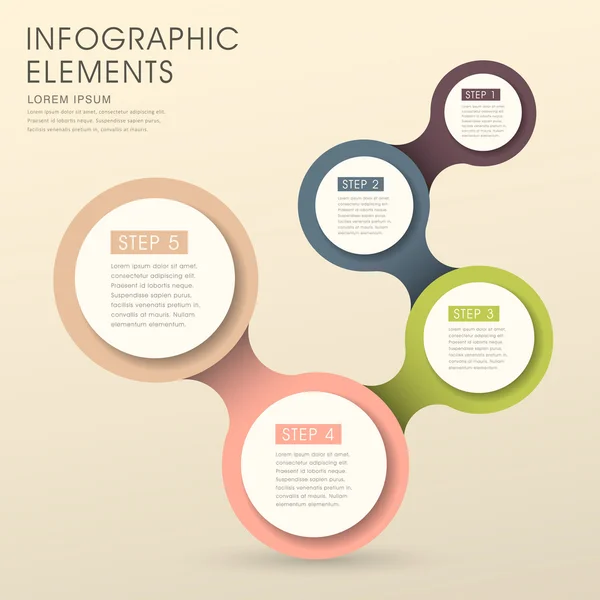 Illustrazione vettoriale elementi infografici design — Vettoriale Stock