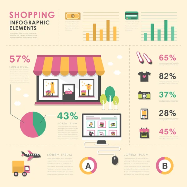 Illustration vectorielle infographie éléments conception — Image vectorielle