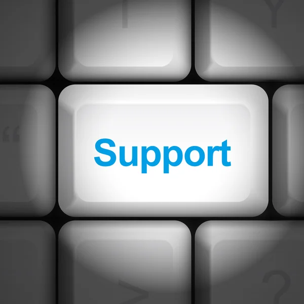 Concept de support avec clavier d'ordinateur — Image vectorielle