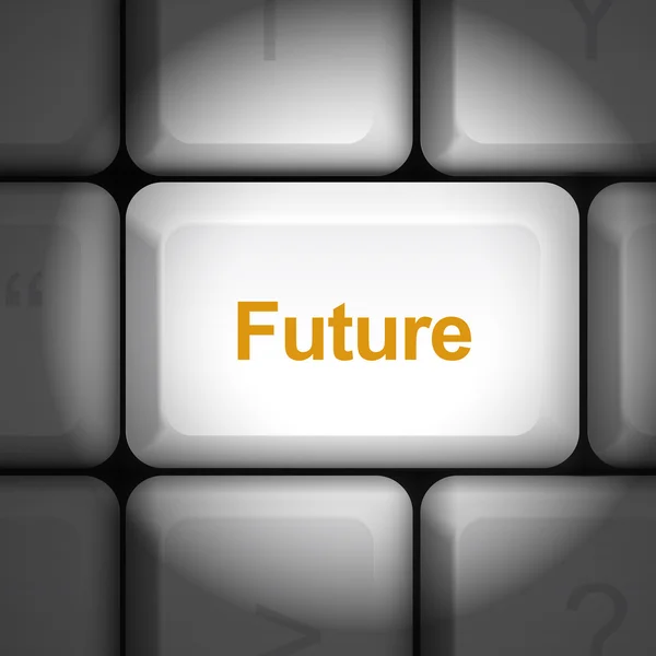 Future time concept with computer keyboard — Stock Vector