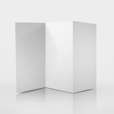 zig zag z katlama 3B vektör el ilanı