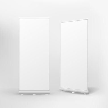 vektör boş roll up banner