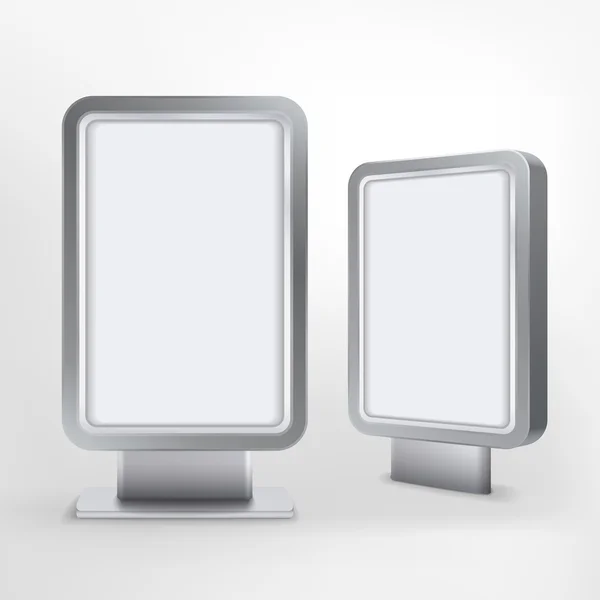 看板と白い背景上のライト ボックス — ストックベクタ