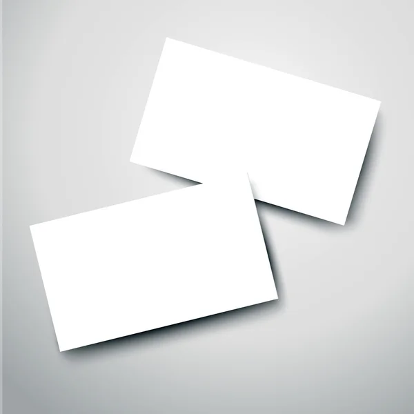 Illustration vectorielle de cartes de visite blanches vierges — Image vectorielle