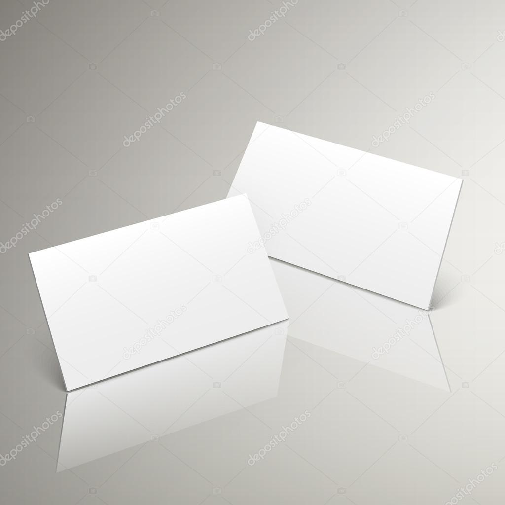 white style of 3d blank name card design