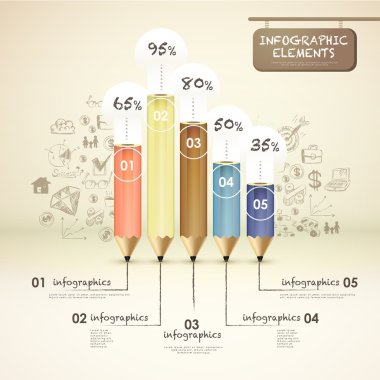 kalem çubuk grafik ile yaratıcı şablonu