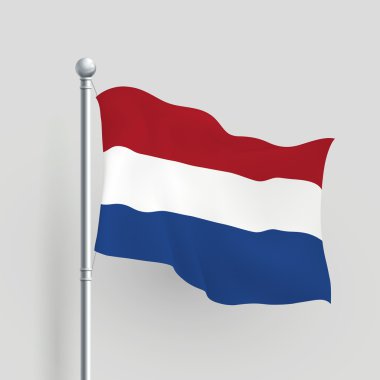 3B vektör Hollanda bayrağı