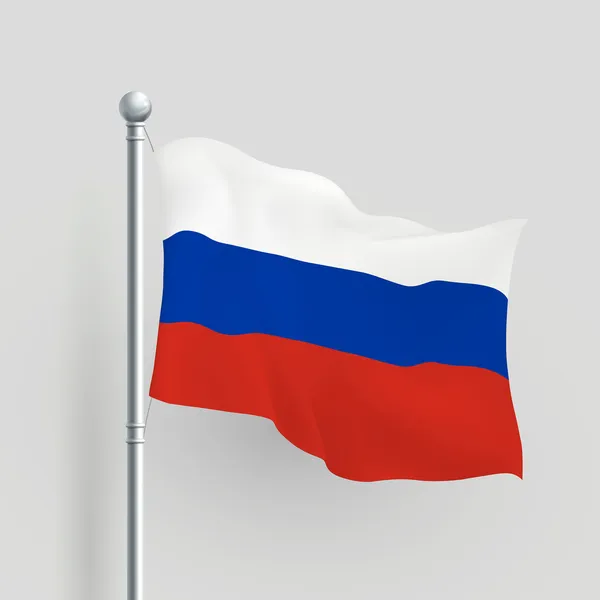 3d vector Russia flag — Stock Vector