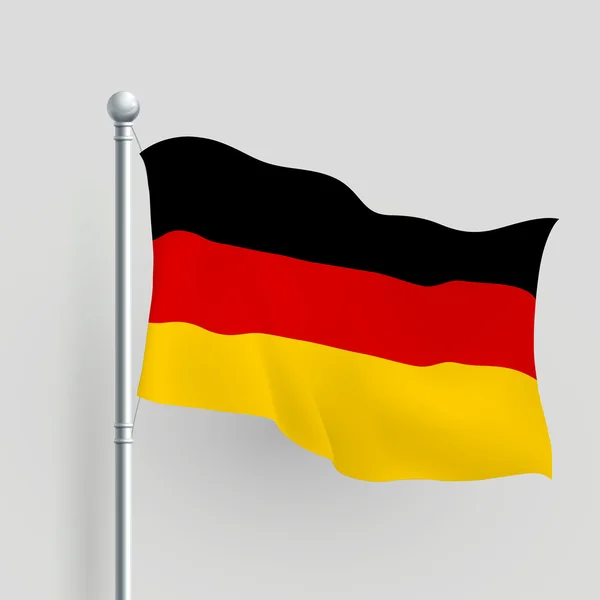 3D vektor tysk flagg — Stock vektor
