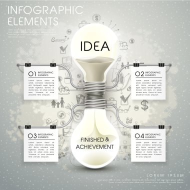 ampul kum saati Infographic öğeleri vektör