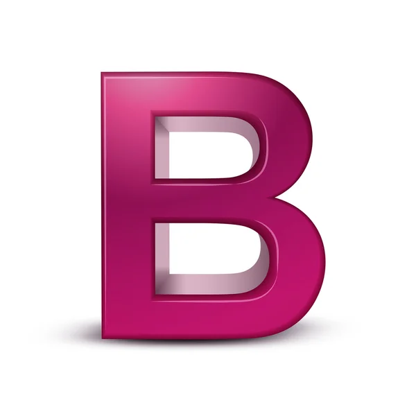 3 d のアルファベット ピンク b — ストックベクタ