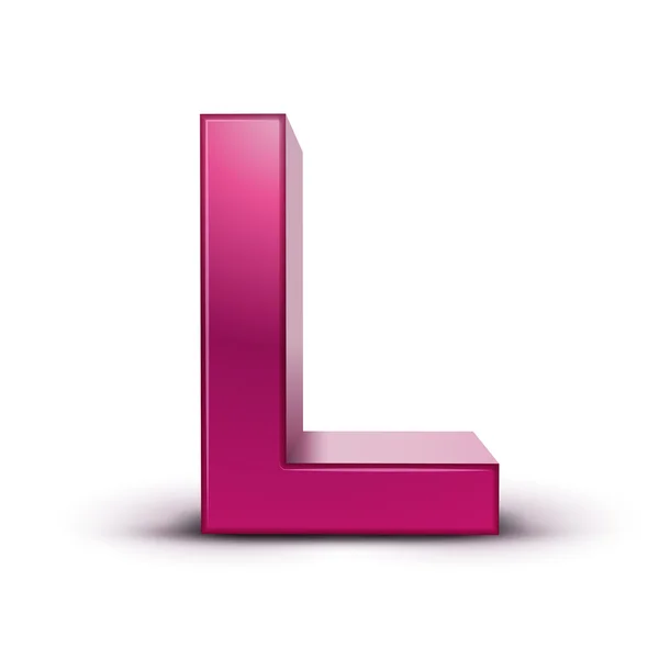 3D αλφάβητο ροζ l — Διανυσματικό Αρχείο