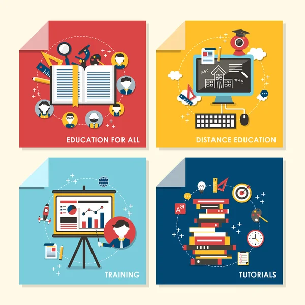 Platte ontwerp concept illustratie voor onderwijs en opleiding — Stockvector