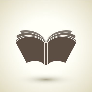 retro style open book icon