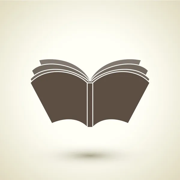 retro tarzı açık kitap simgesi