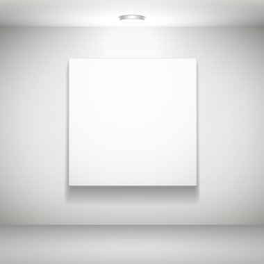 blank white picture on white wall