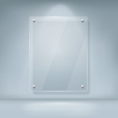 boş cam billboard vektör çizim