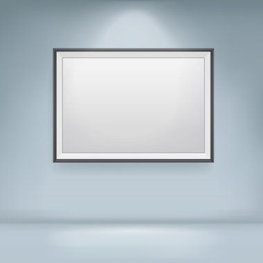 vector illustration of blank display frame clipart