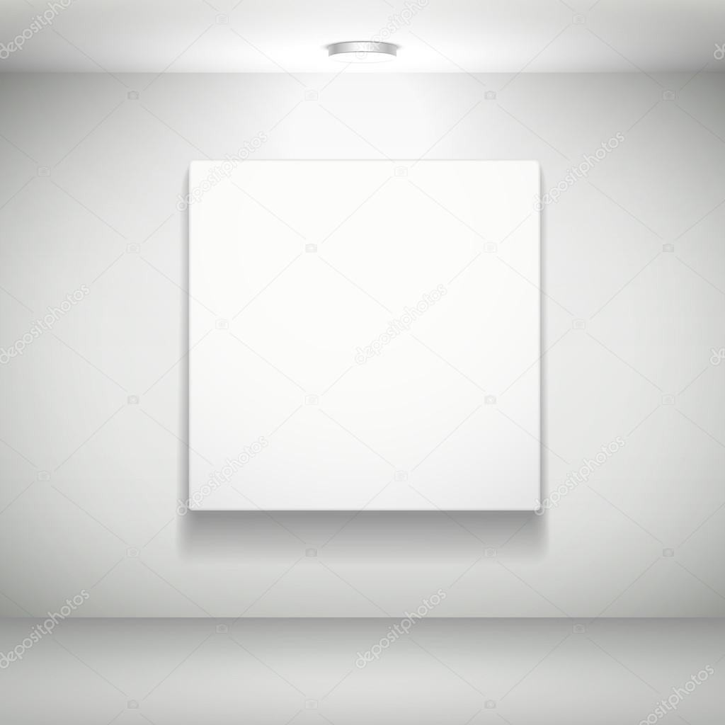 blank white picture on white wall