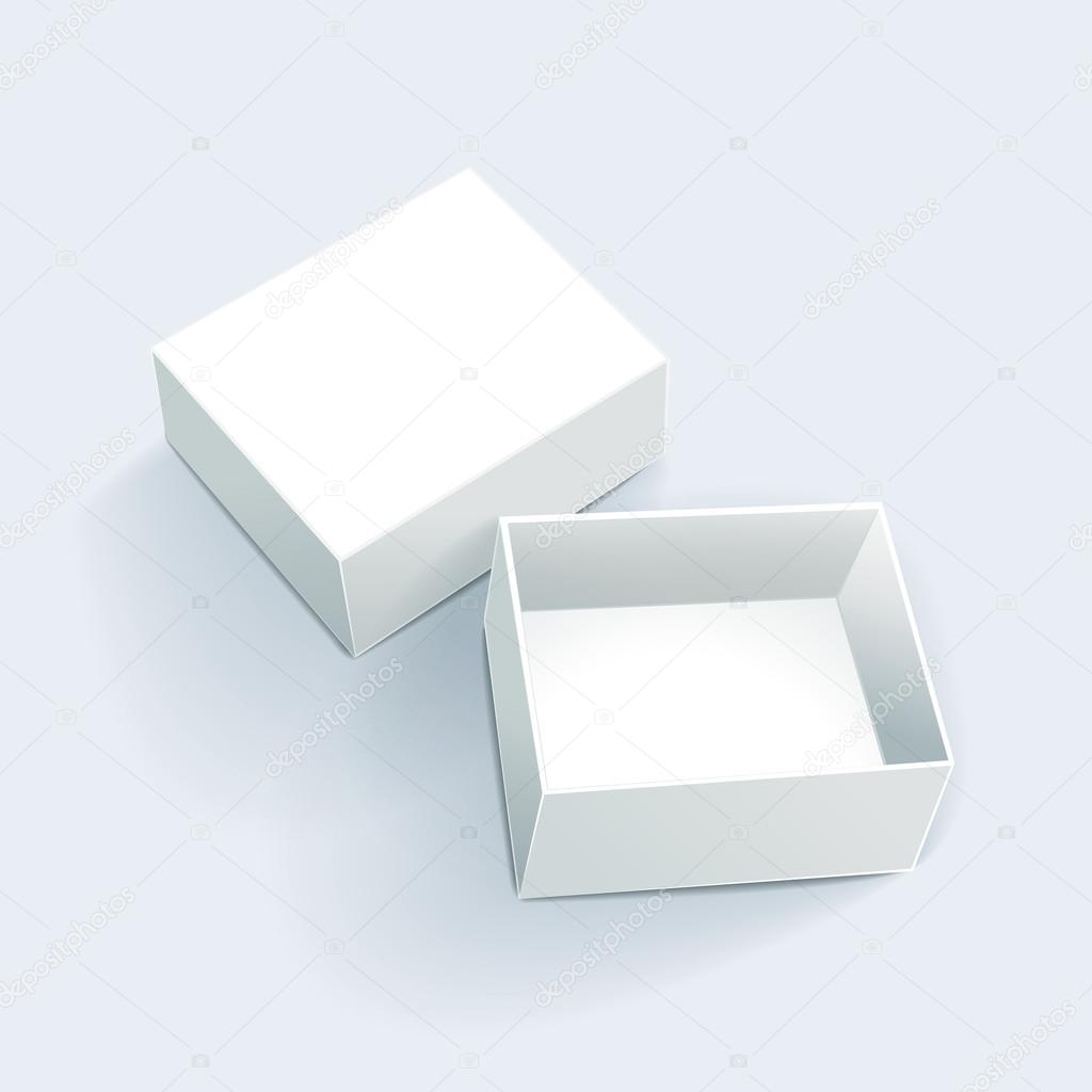 vector illustration of blank white box