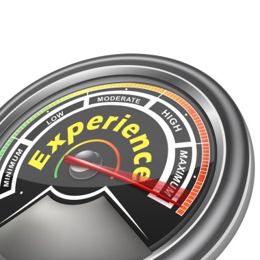 vector experience conceptual meter indicator clipart