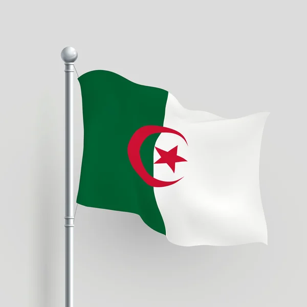 3d vector Algeria flag — Stock Vector